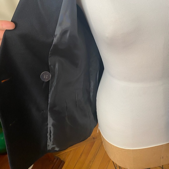 Brooks Brothers Double Breasted Navy Wool Blazer with Gold Tone Buttons - Size 4 - Picture 7 of 10